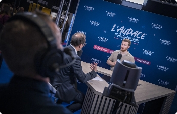 Photo d'un débat lors de l'événement Audace d'Entreprendre Dijon 2024